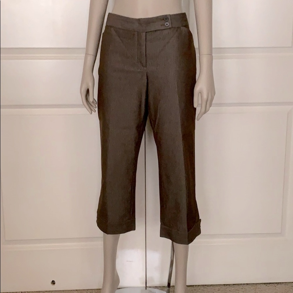 Express Design Studio Editor Brown Crop Trousers